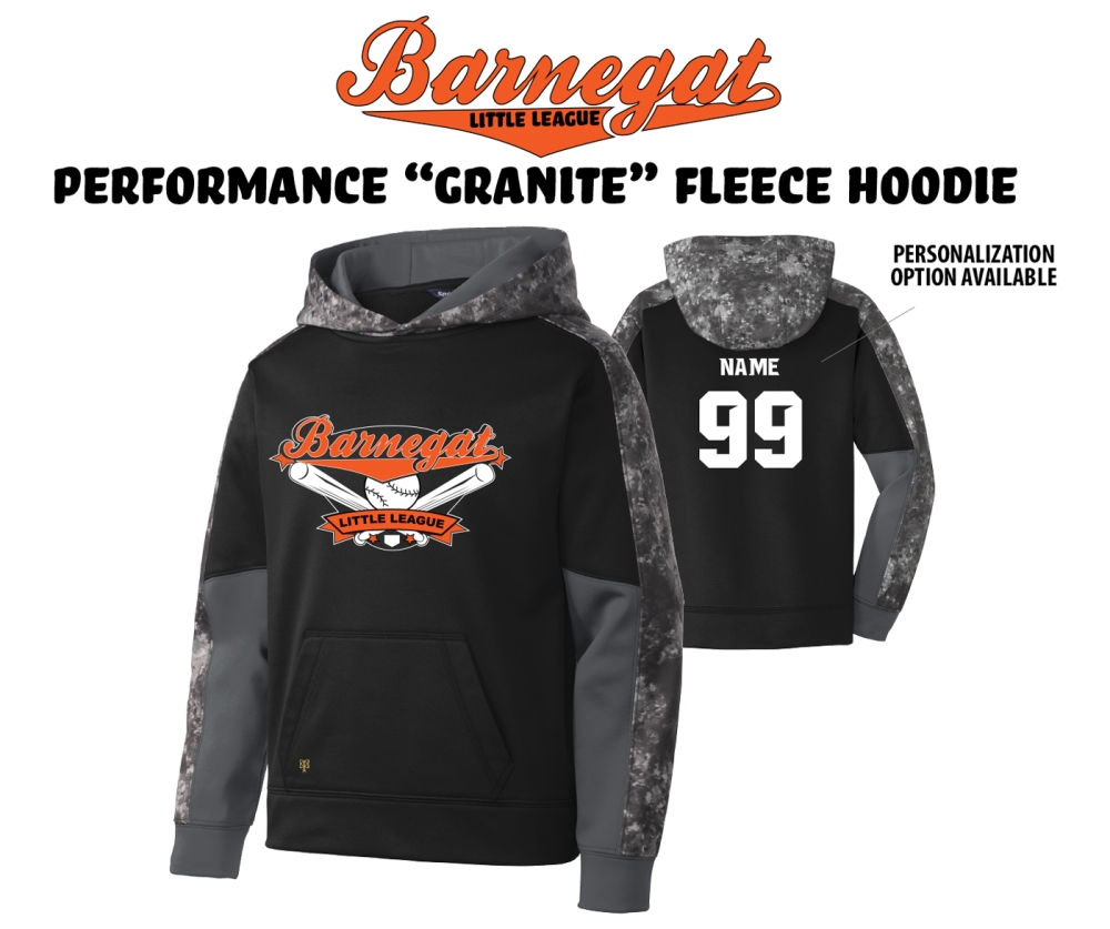 BARNEGAT LITTLE LEAGUE GRANITE PERFORMANCE FLEECE HOODIE by PACER