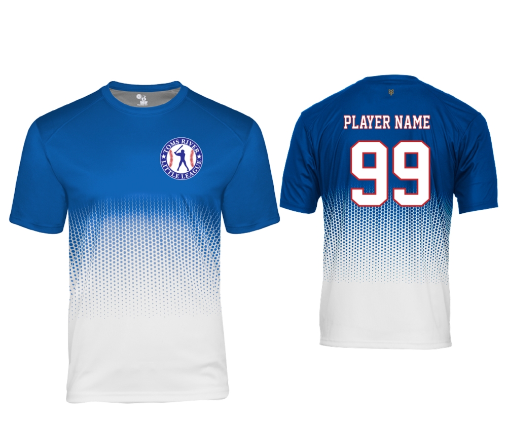 TOMS RIVER LITTLE LEAGUE PERFORMANCE SS BP FADE JERSEY by PACER