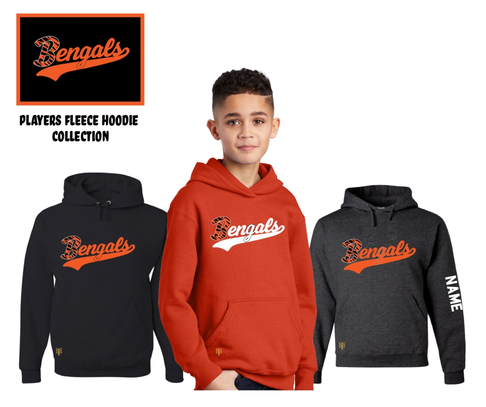 BENGALS OFFICIAL PLAYER FLEECE PULL-OVER HOODIE by PACER