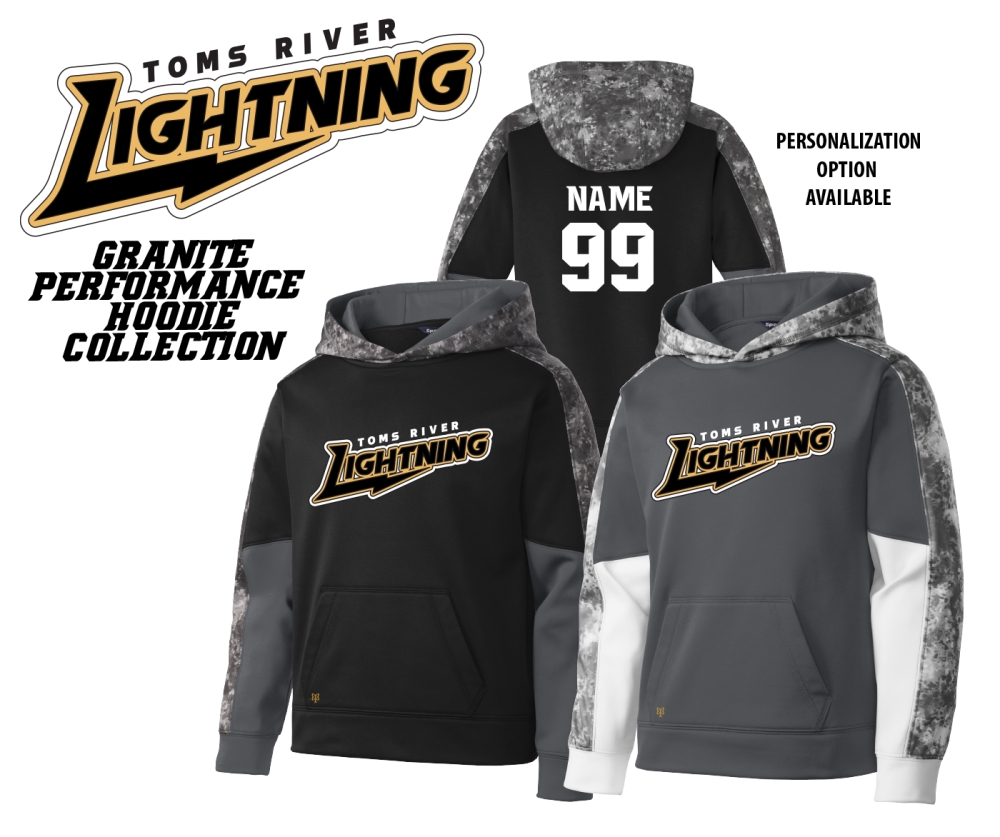 LIGHTNING GRANITE PERFORMANCE FLEECE HOODIE by PACER