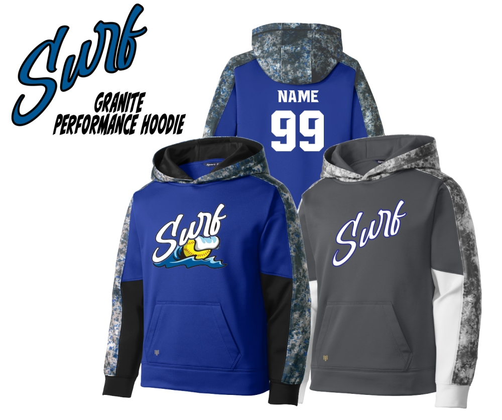 SURF GRANITE PERFORMANCE FLEECE HOODIE by PACER