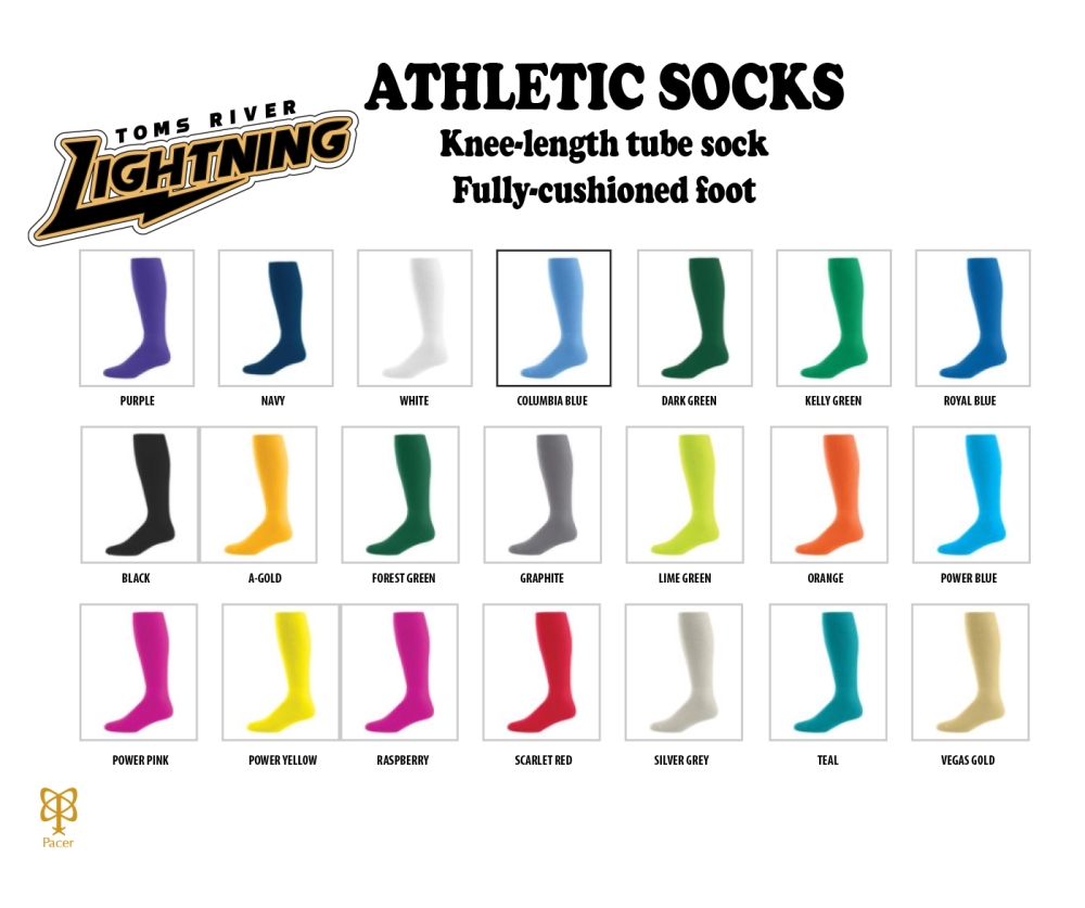 KNEE HIGH CUSHIONED ATHLETIC SOCKS by PACER