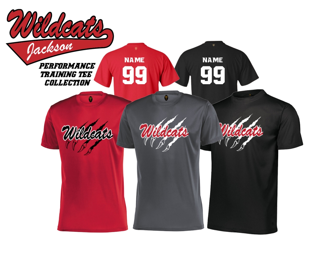 JACKSON WILDCATS ON-FIELD PERFORMANCE TRAINING TEE  by PACER