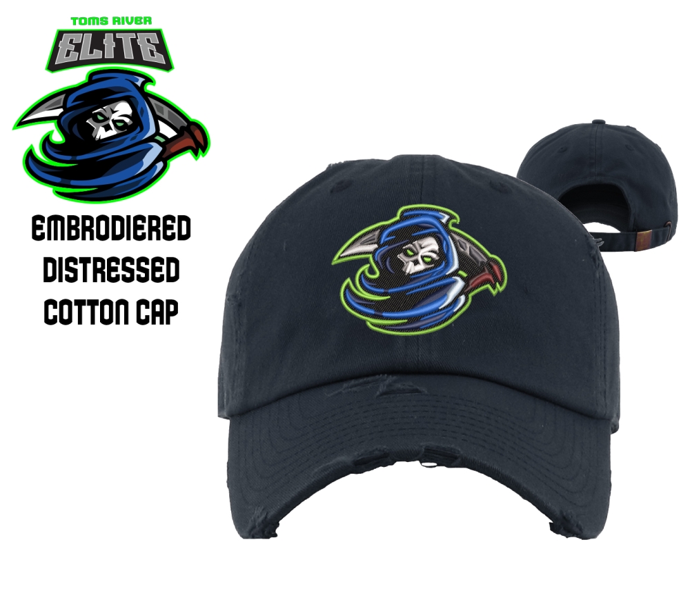 TOMS RIVER ELITE EMBROIDERED DISTRESSED COTTON CAP by PACER