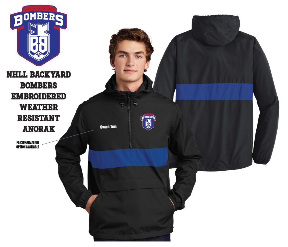 NHLL BACKYARD BOMBERS EMBROIDERED ALL-WEATHER POCKETED ANORAK by PACER