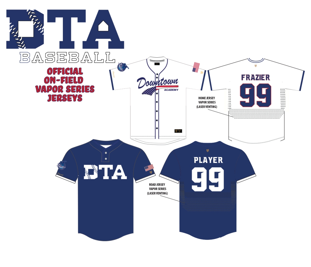 DTA OFFICIAL ON-FIELD SUBLIMATED VAPOR SERIES JERSEYS by Pacer