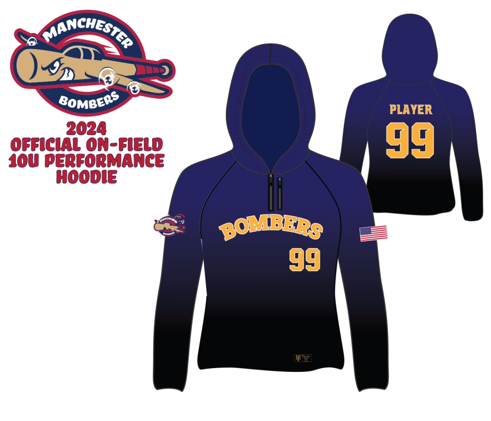 MAN BOMBERS SUBLIMATED PERFORMANCE FLEECE HOODIE by PACER