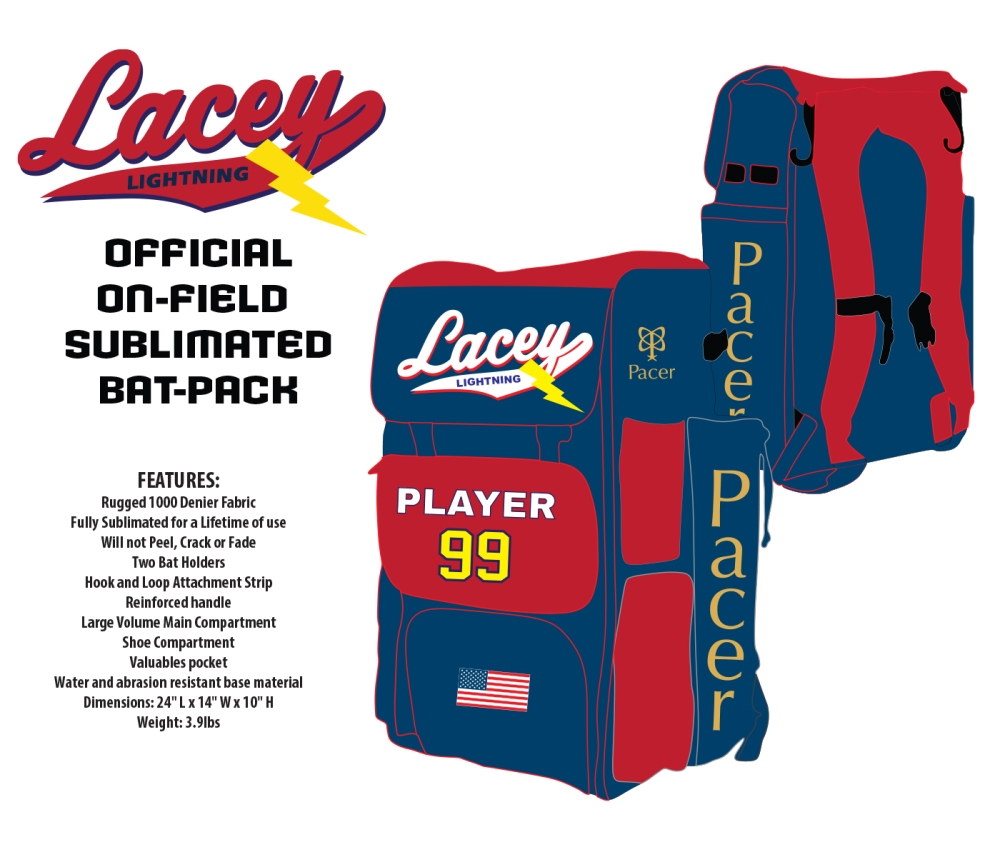 LIGHTNING FULLY SUBLIMATED JUMBO CUSTOM BAT-PACK by Pacer