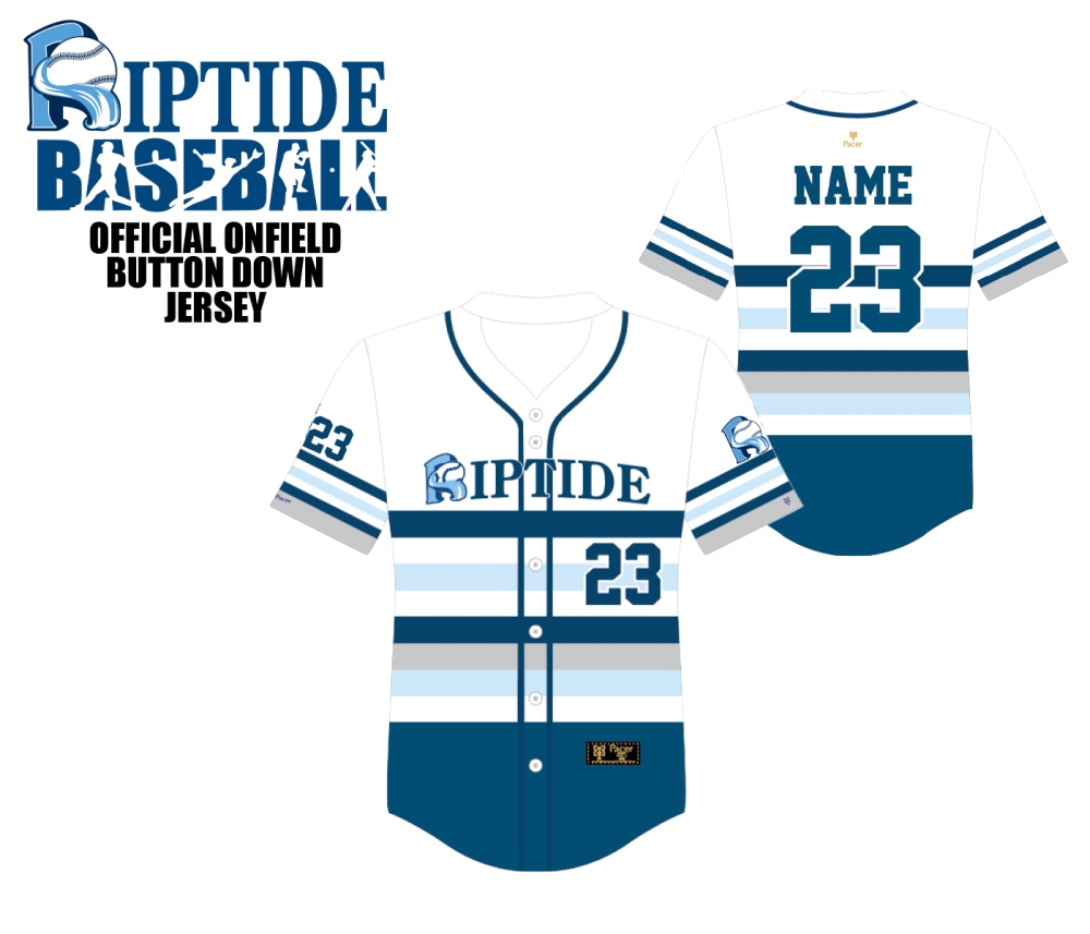 RIPTIDE OFFICIAL ON-FIELD FULL BUTTON GAME JERSEY by PACER