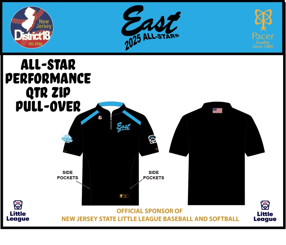 TRELL OFFICIAL ALL-STAR QTR ZIP PERFORMANCE PULL OVER  by PACER