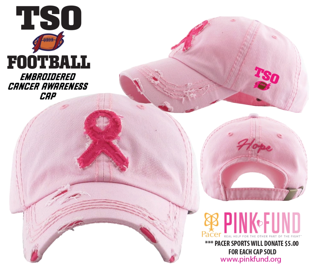 TSO CANCER AWARENESS DISTRESSED PINK-FUND CAP by PACER
