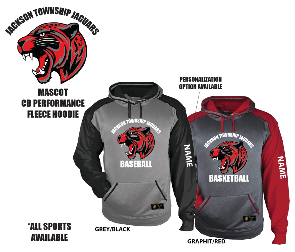 JTHS FULLY SUBLIMATED MASCOT PERFORMANCE FLEECE HOODIE by PACER