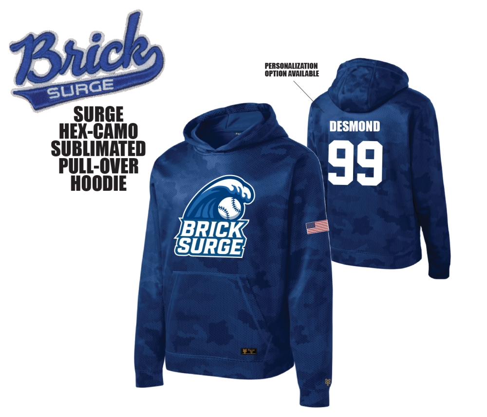 SURGE HEX-CAMO SUBLIMATED PERFORMANCE FLEECE HOODIE by PACER