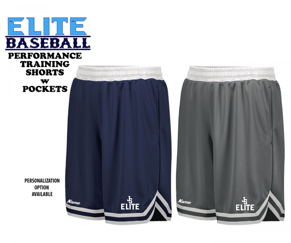 2021 JERSEY SHORE ELITE PERFORMANCE TRAINING SHORTS w POCKETS by PACER