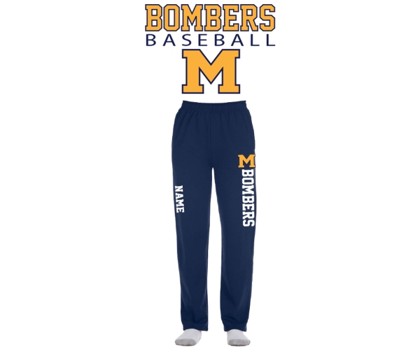 MANCHESTER BOMBERS FLEECE SWEATPANTS w POCKETS by PACER