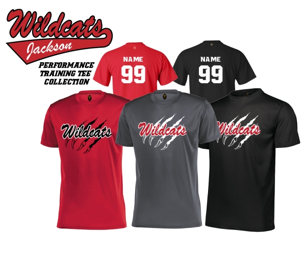 JACKSON WILDCATS ON-FIELD PERFORMANCE TRAINING TEE  by PACER