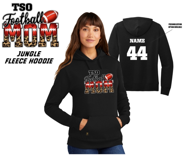 TSO FOOTBALL MOM JUNGLE PRINT FLEECE HOODIE by PACER