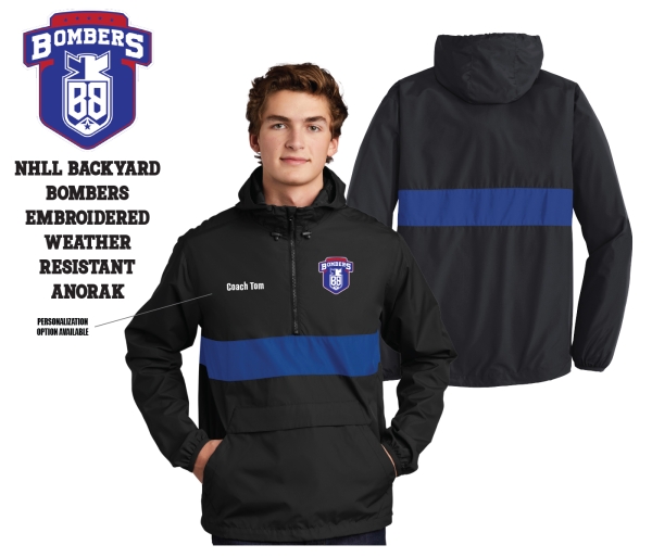 NHLL BACKYARD BOMBERS EMBROIDERED ALL-WEATHER POCKETED ANORAK by PACER