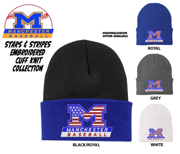 MLL STARS & STRIPES EMBROIDERED CUFF KNIT COLLECTION by PACER