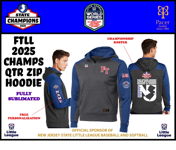 FTLL OFFICIAL CHAMPIONSHIP QTR ZIP ROSTER HOODIE by PACER