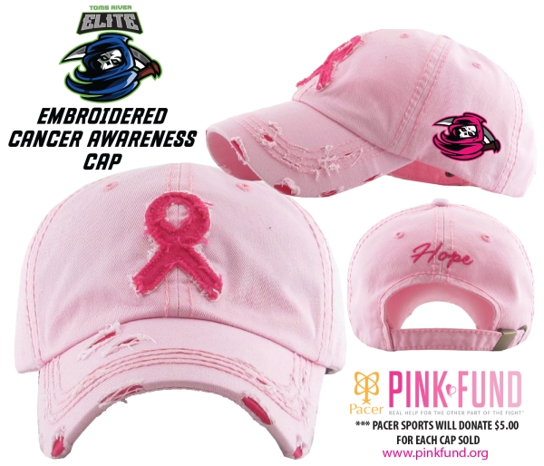 REAPERS CANCER AWARENESS DISTRESSED PINK-FUND CAP by PACER