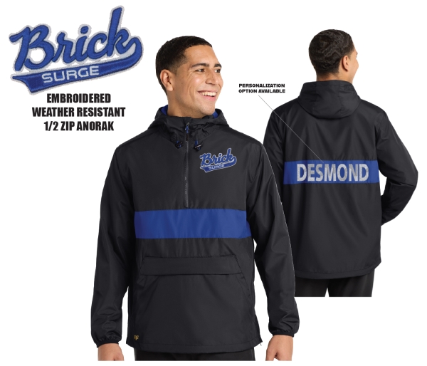 SURGE EMBROIDERED ALL-WEATHER POCKETED ANORAK by PACER