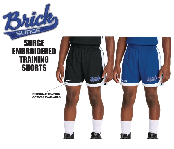 SURGE EMBROIDERED PERFORMANCE TRAINING SHORTS by PACER