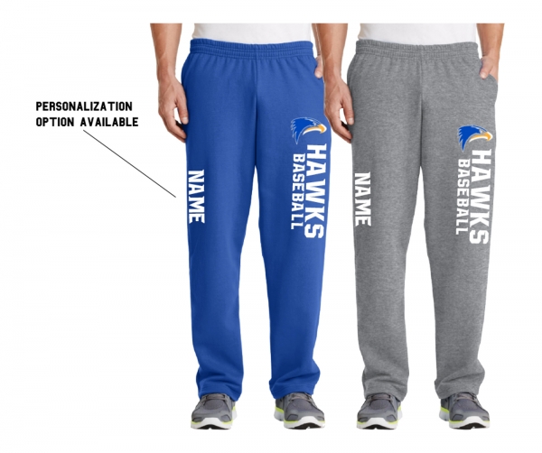 HAWKS OFFICIAL FLEECE SWEATPANTS w POCKETS by PACER