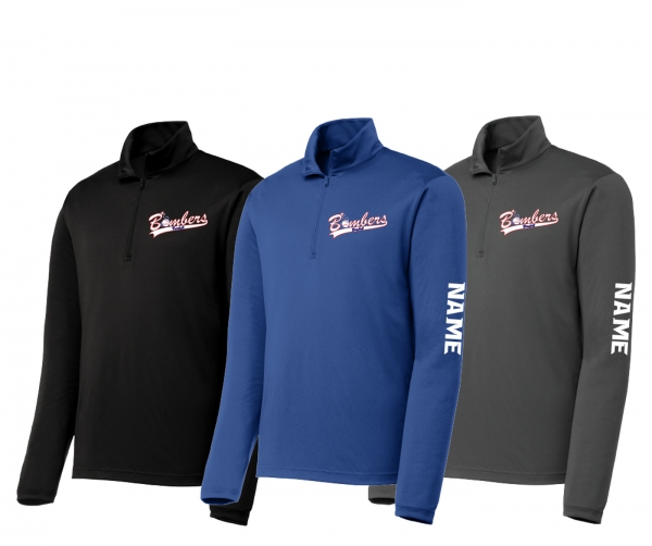 TR BOMBERS 1/4 ZIP LONG SLEEVE PERFORMANCE CAGE JERSEY  by PACER