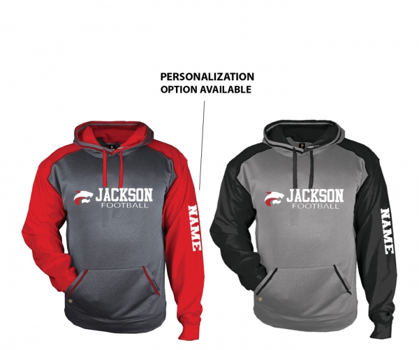 JMHS FOOTBALL HORIZON WORDMARK PULL-OVER PREMIUM FLEECE HOODIE by PACER